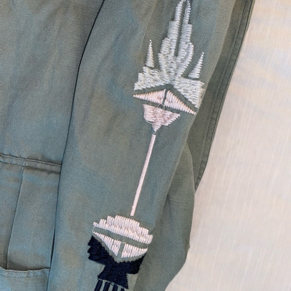 Rails Elliot Aztec Embroidery Military Jacket In Green (120) - Picture 8 of 10